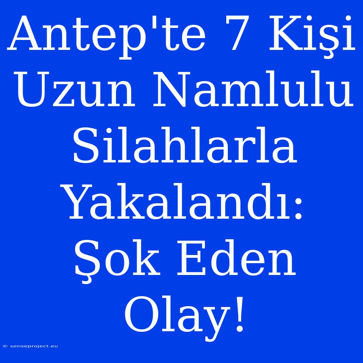 Antep'te 7 Kişi Uzun Namlulu Silahlarla Yakalandı: Şok Eden Olay!