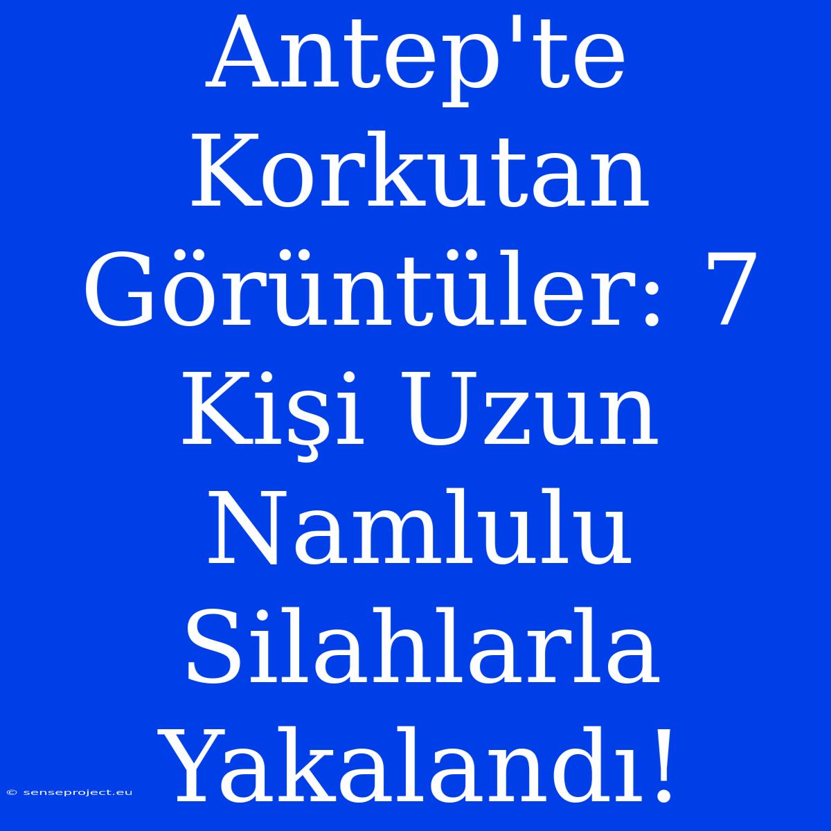 Antep'te Korkutan Görüntüler: 7 Kişi Uzun Namlulu Silahlarla Yakalandı!