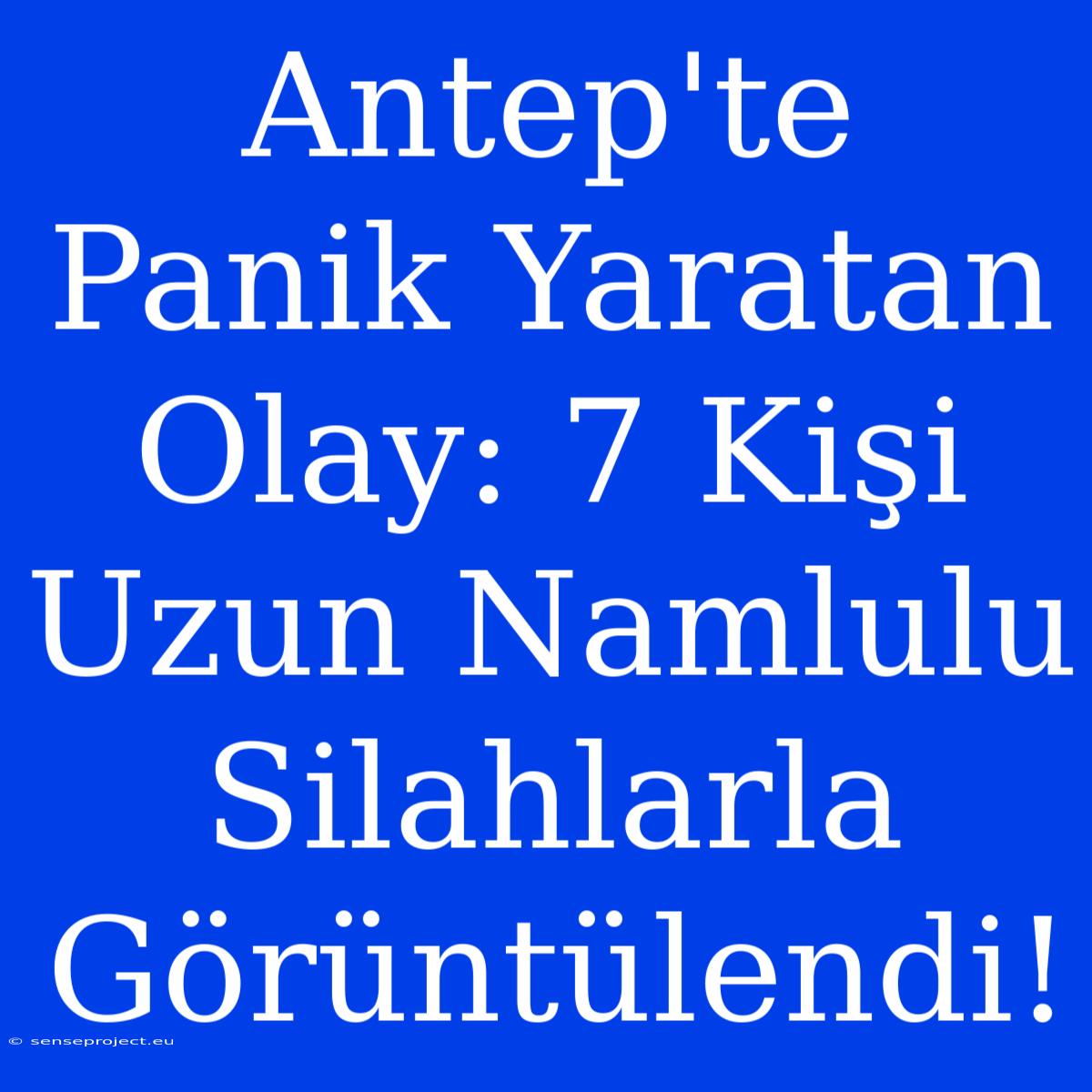 Antep'te Panik Yaratan Olay: 7 Kişi Uzun Namlulu Silahlarla Görüntülendi!