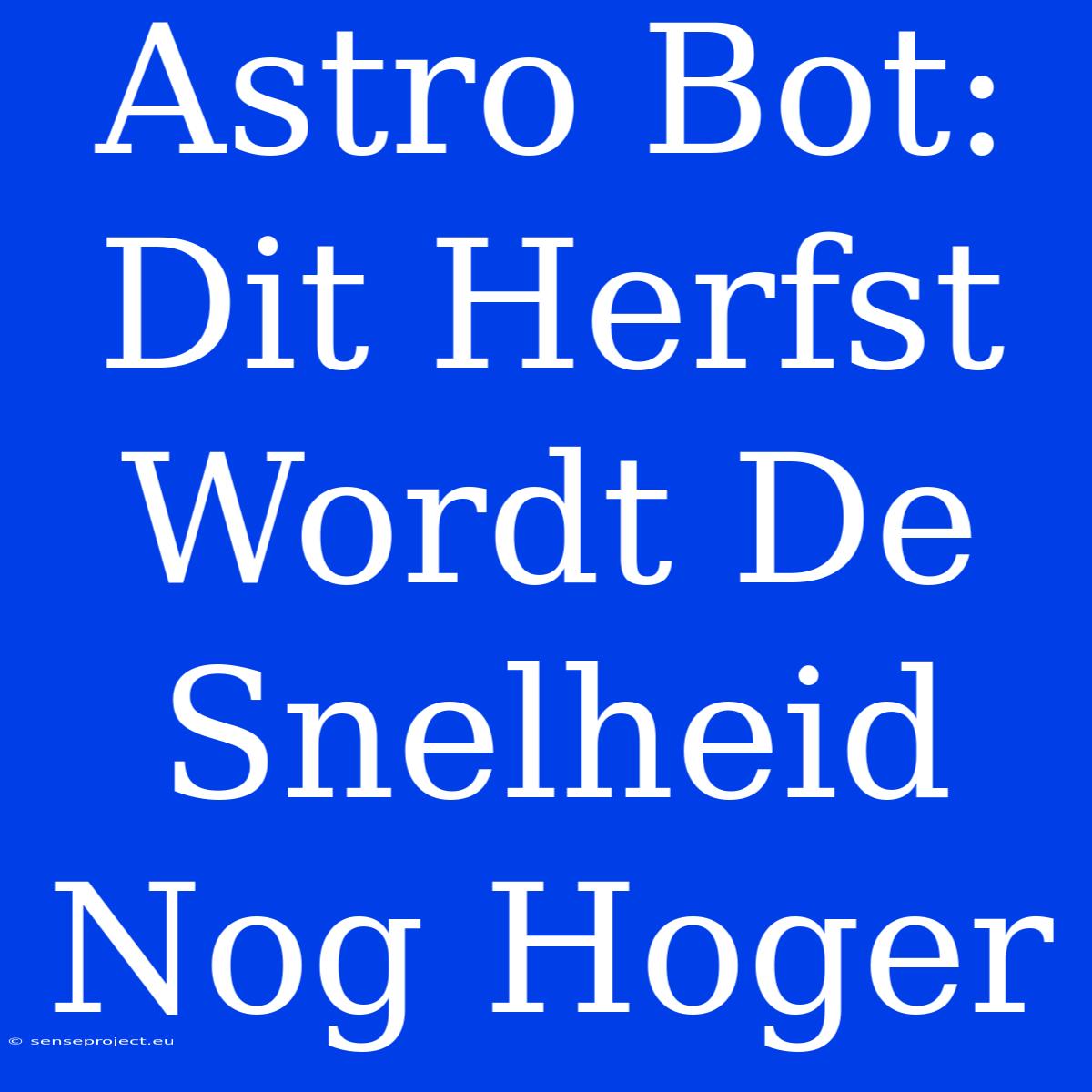 Astro Bot: Dit Herfst Wordt De Snelheid Nog Hoger