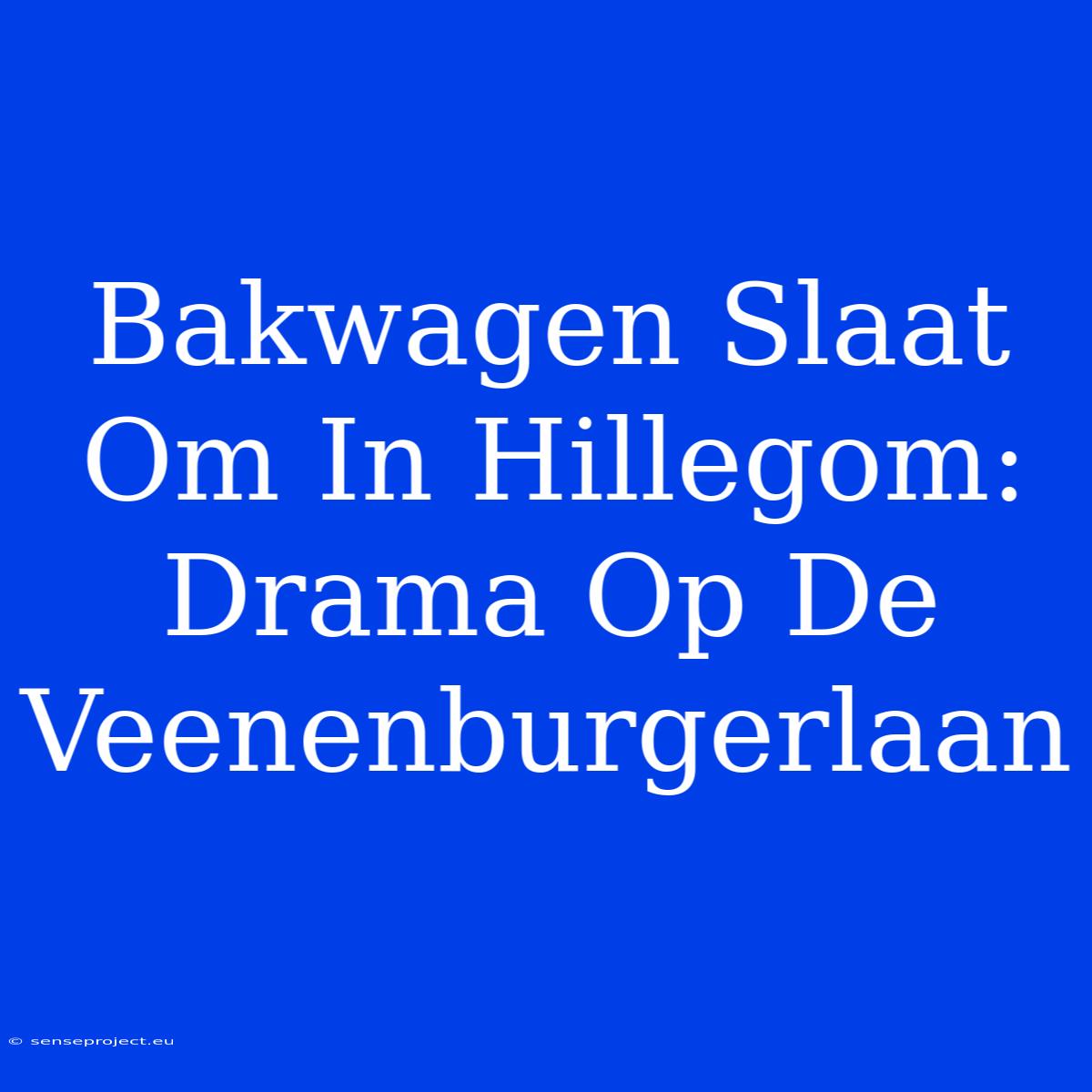 Bakwagen Slaat Om In Hillegom: Drama Op De Veenenburgerlaan