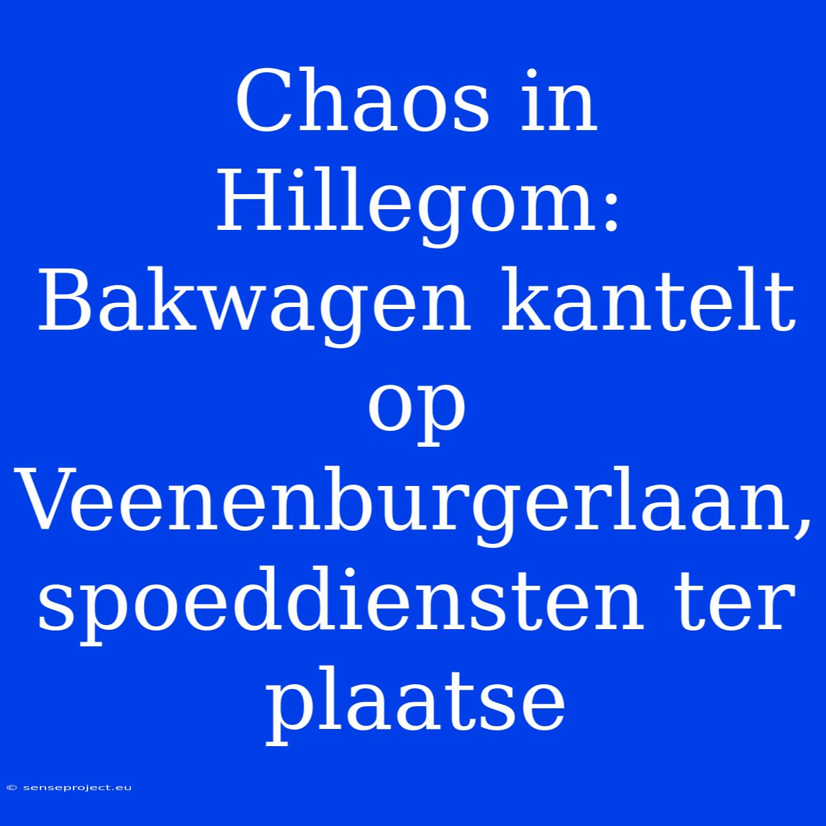 Chaos In Hillegom: Bakwagen Kantelt Op Veenenburgerlaan, Spoeddiensten Ter Plaatse