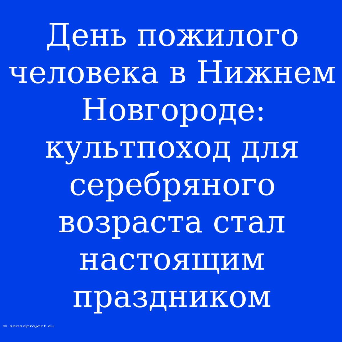 День Пожилого Человека В Нижнем Новгороде: Культпоход Для Серебряного Возраста Стал Настоящим Праздником