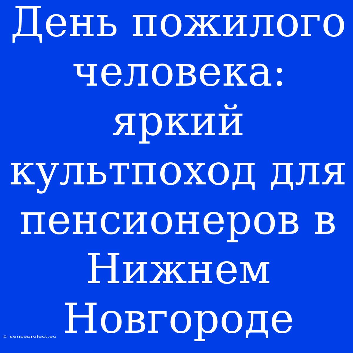 День Пожилого Человека: Яркий Культпоход Для Пенсионеров В Нижнем Новгороде