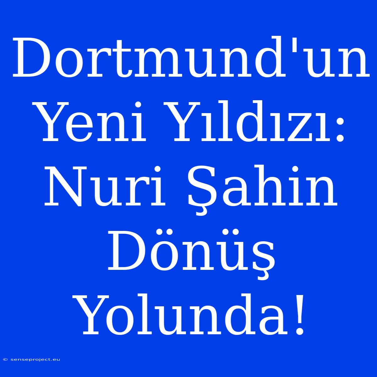 Dortmund'un Yeni Yıldızı: Nuri Şahin Dönüş Yolunda!