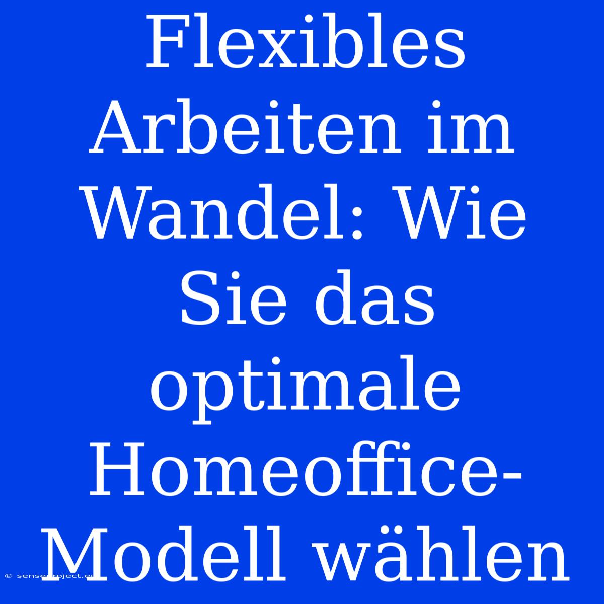 Flexibles Arbeiten Im Wandel: Wie Sie Das Optimale Homeoffice-Modell Wählen