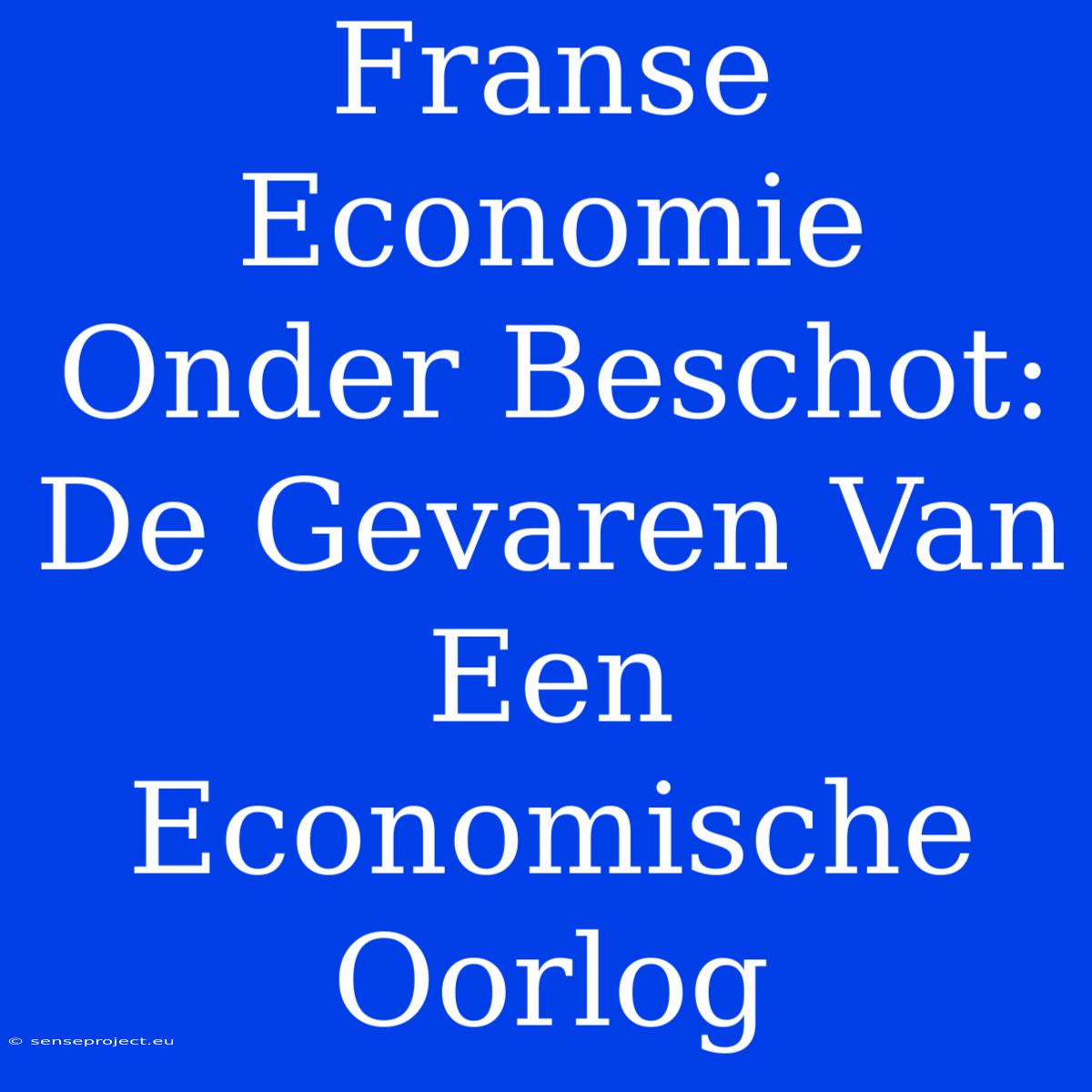 Franse Economie Onder Beschot: De Gevaren Van Een Economische Oorlog