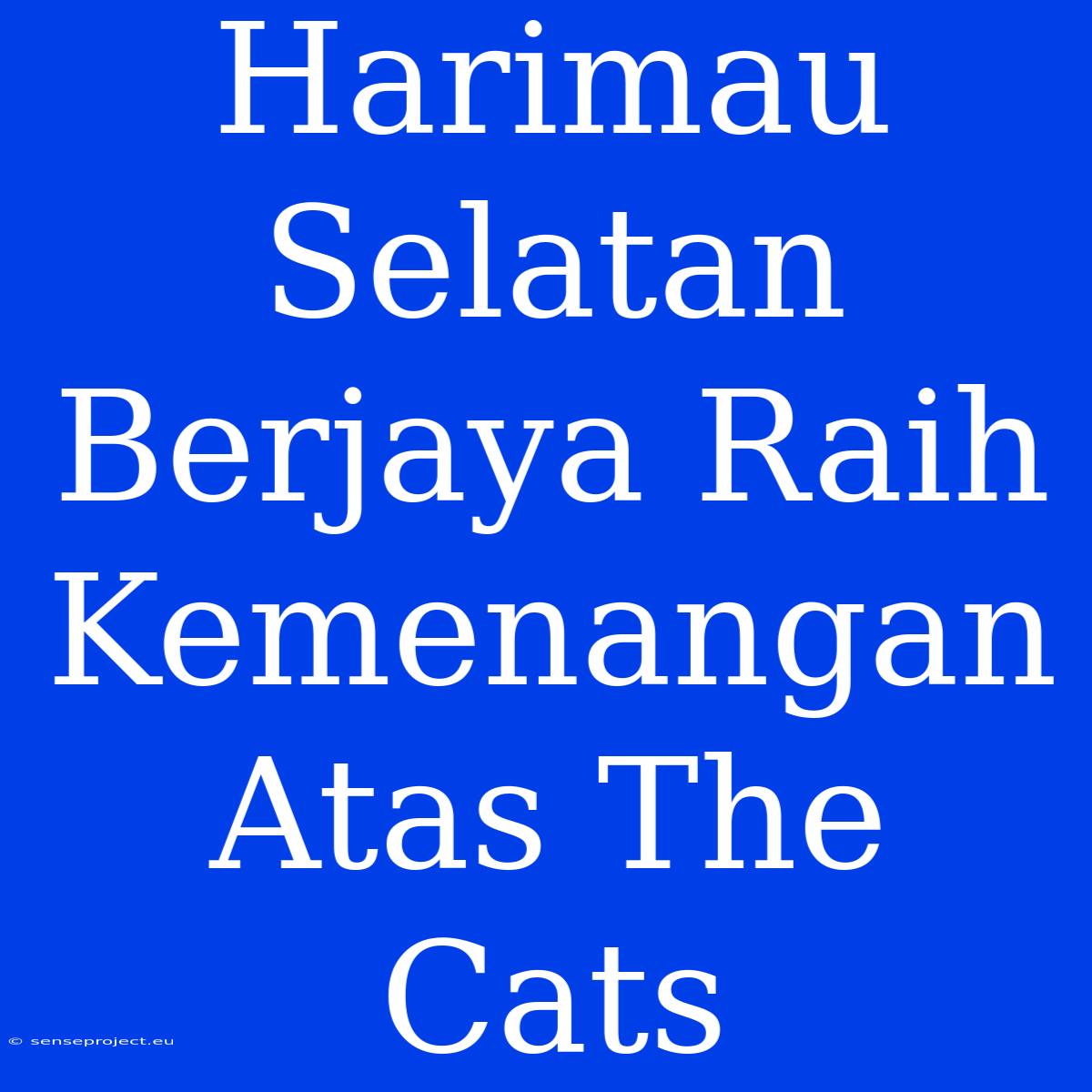 Harimau Selatan Berjaya Raih Kemenangan Atas The Cats