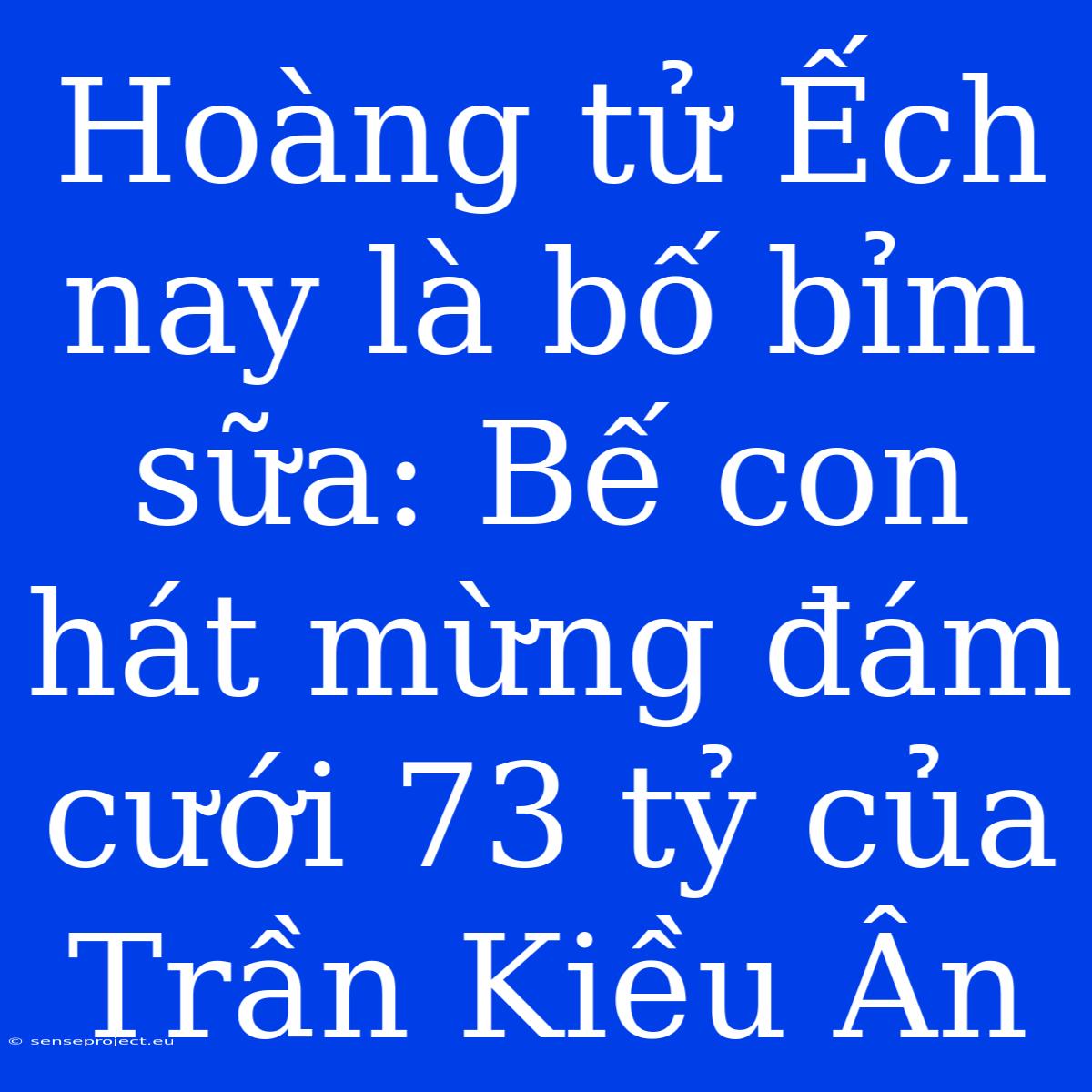 Hoàng Tử Ếch Nay Là Bố Bỉm Sữa: Bế Con Hát Mừng Đám Cưới 73 Tỷ Của Trần Kiều Ân