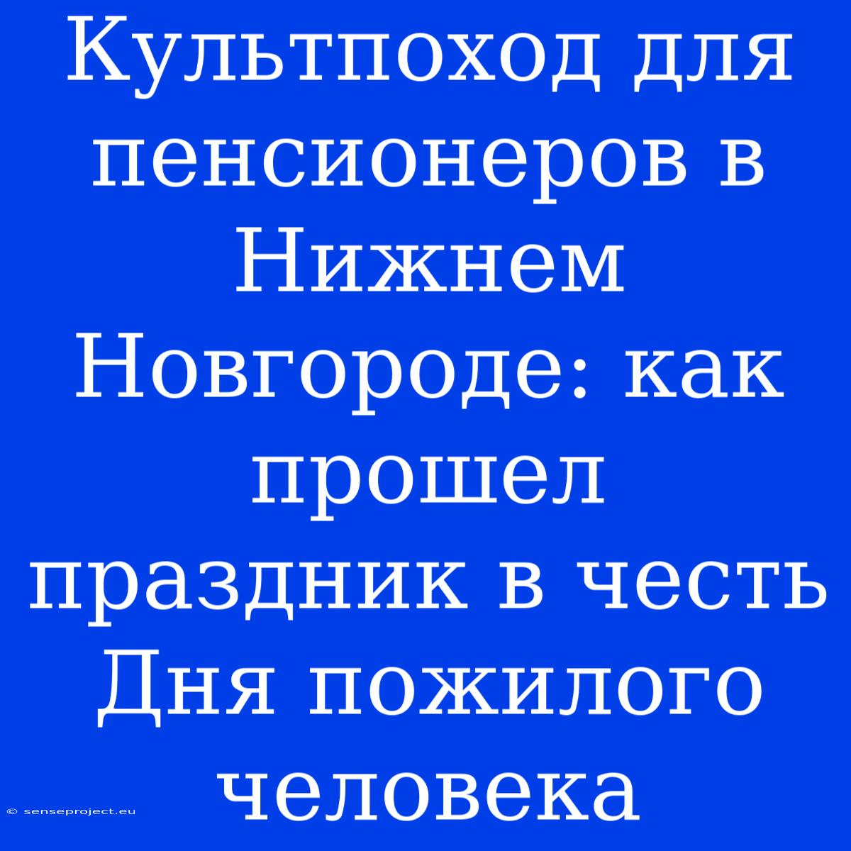 Культпоход Для Пенсионеров В Нижнем Новгороде: Как Прошел Праздник В Честь Дня Пожилого Человека