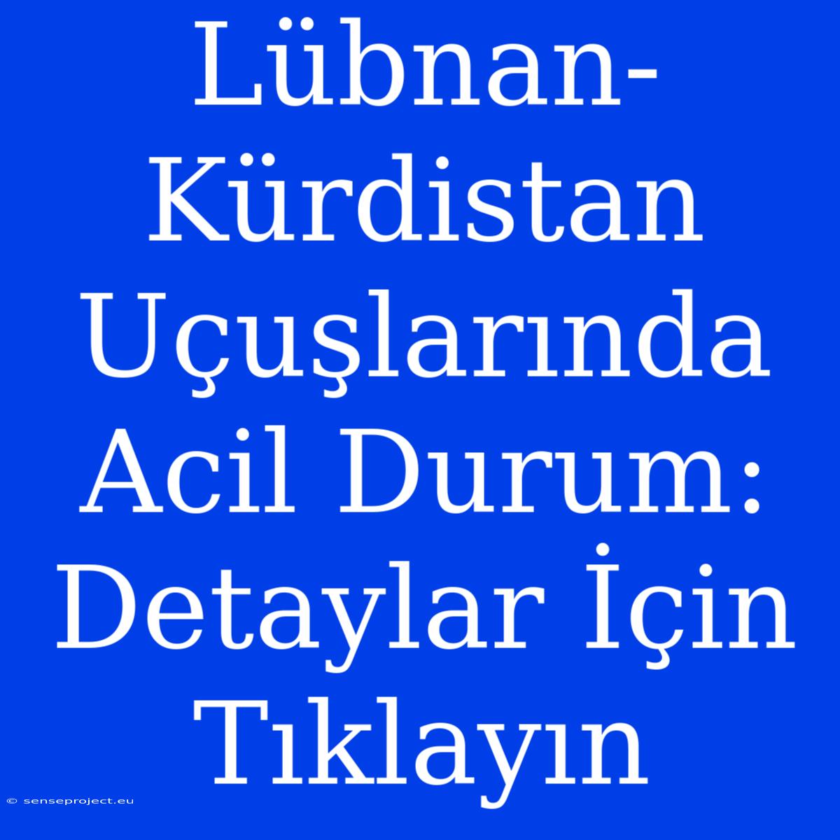 Lübnan-Kürdistan Uçuşlarında Acil Durum: Detaylar İçin Tıklayın