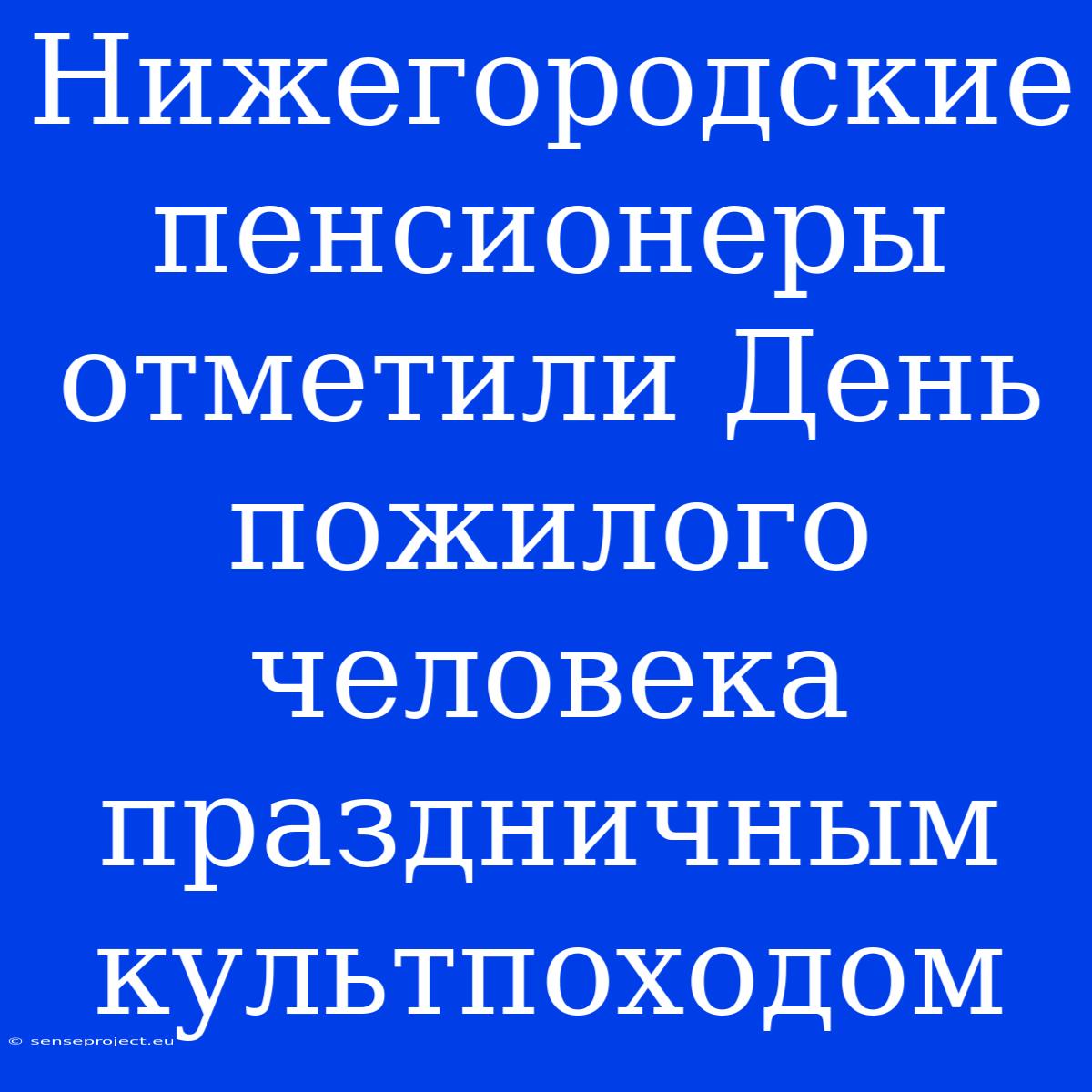 Нижегородские Пенсионеры Отметили День Пожилого Человека Праздничным Культпоходом