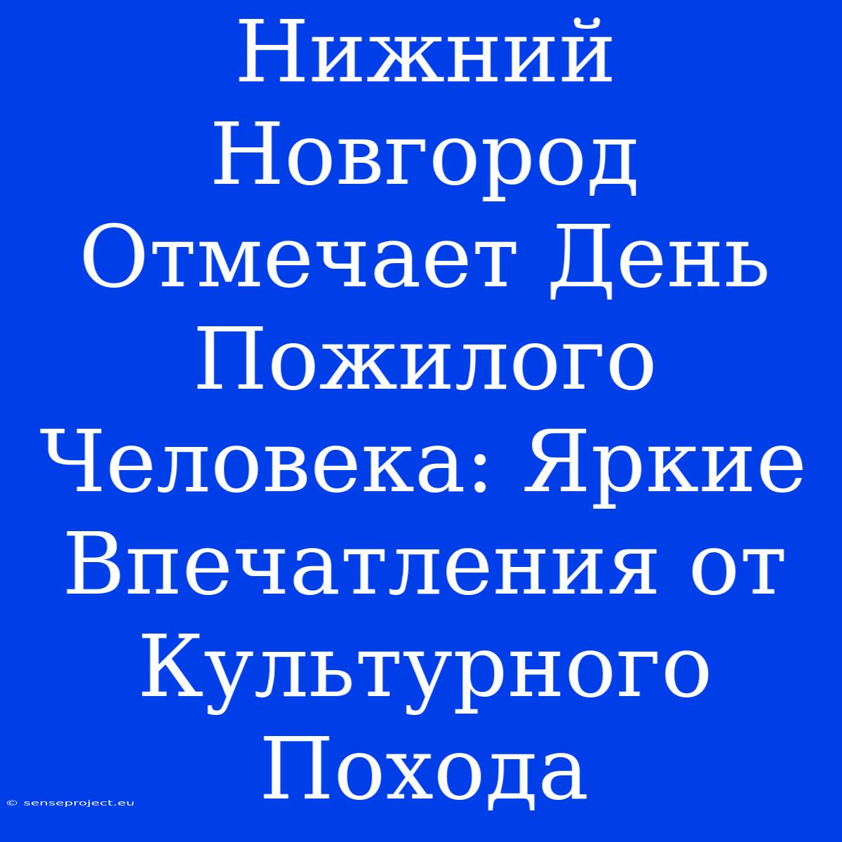 Нижний Новгород Отмечает День Пожилого Человека: Яркие Впечатления От Культурного Похода