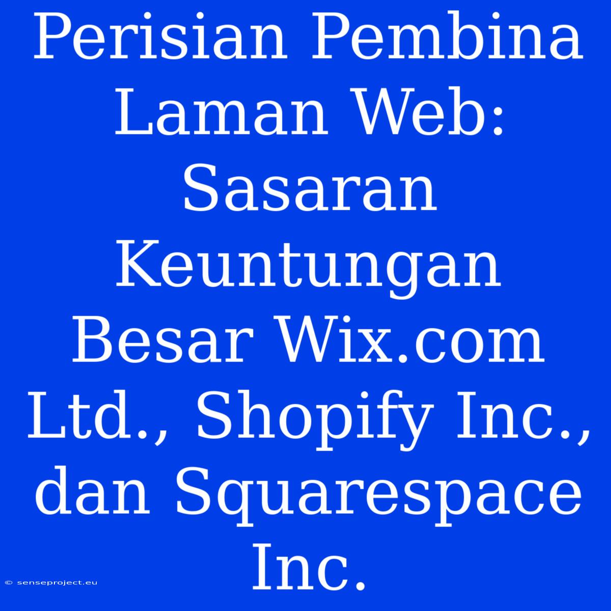 Perisian Pembina Laman Web: Sasaran Keuntungan Besar Wix.com Ltd., Shopify Inc., Dan Squarespace Inc.