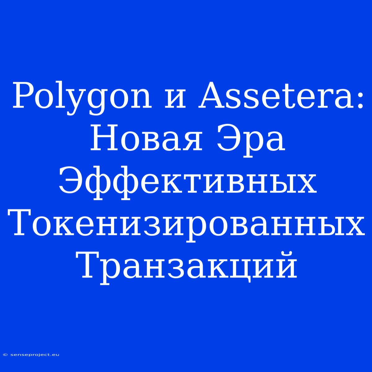 Polygon И Assetera: Новая Эра Эффективных Токенизированных Транзакций