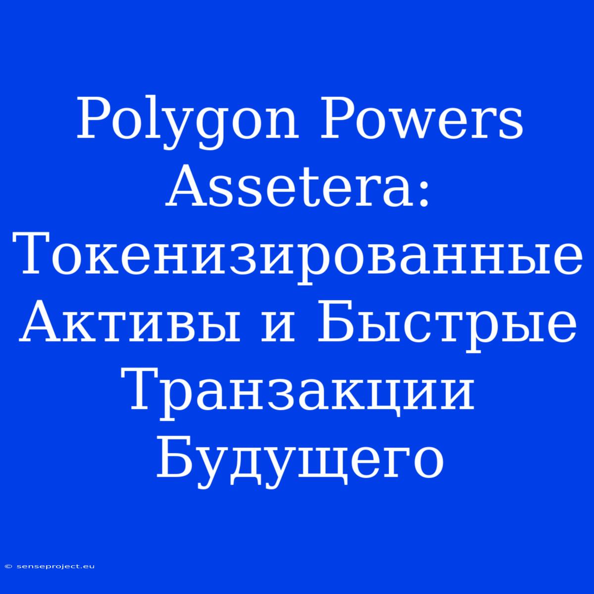 Polygon Powers Assetera: Токенизированные Активы И Быстрые Транзакции Будущего