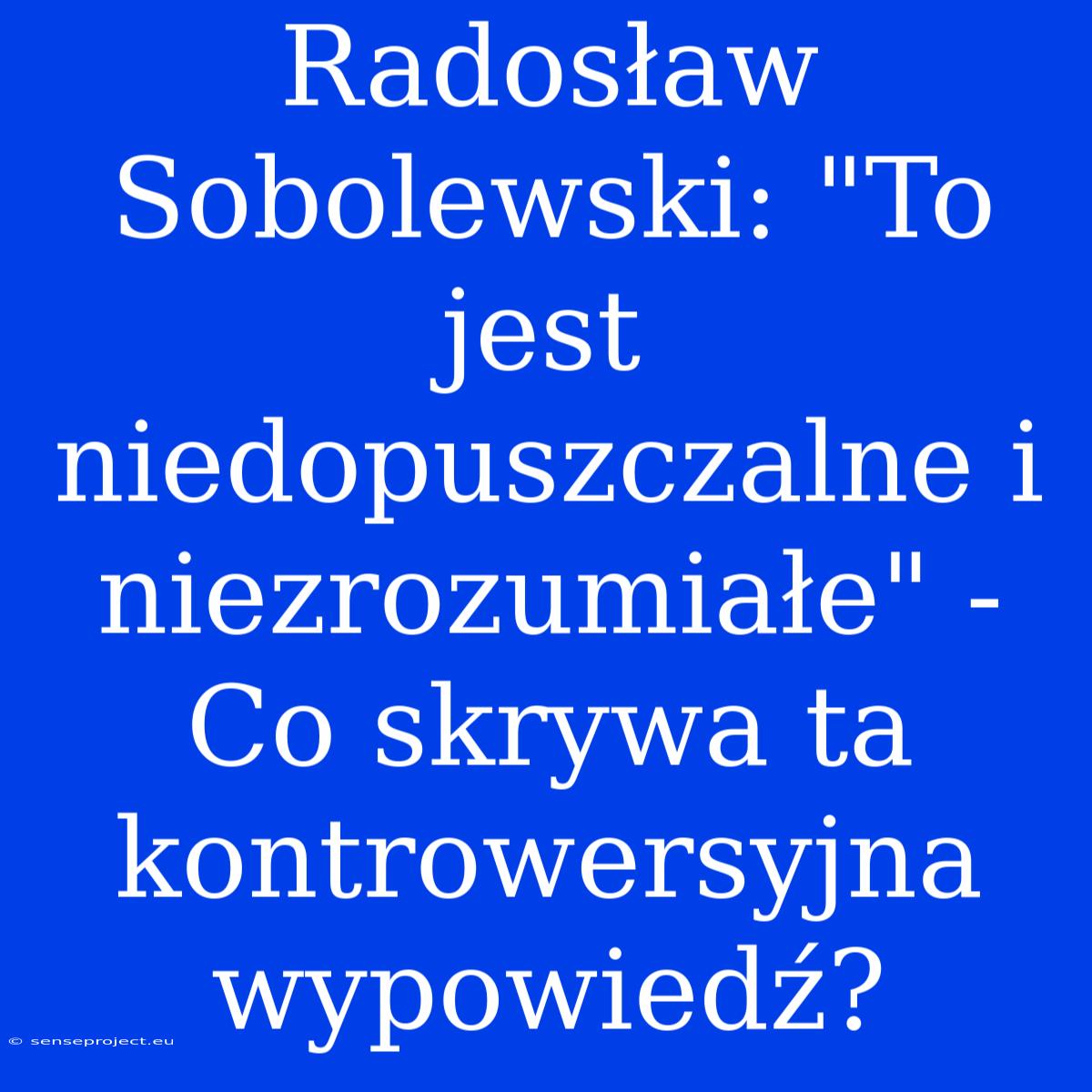 Radosław Sobolewski: 