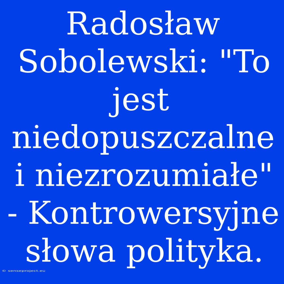 Radosław Sobolewski: 