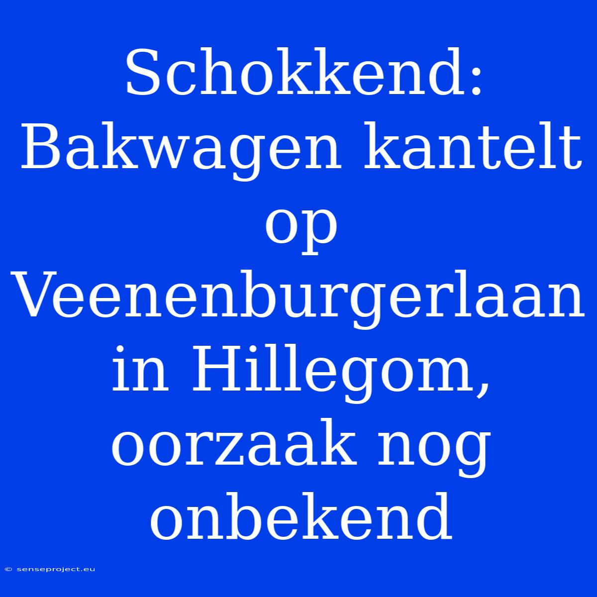 Schokkend: Bakwagen Kantelt Op Veenenburgerlaan In Hillegom, Oorzaak Nog Onbekend