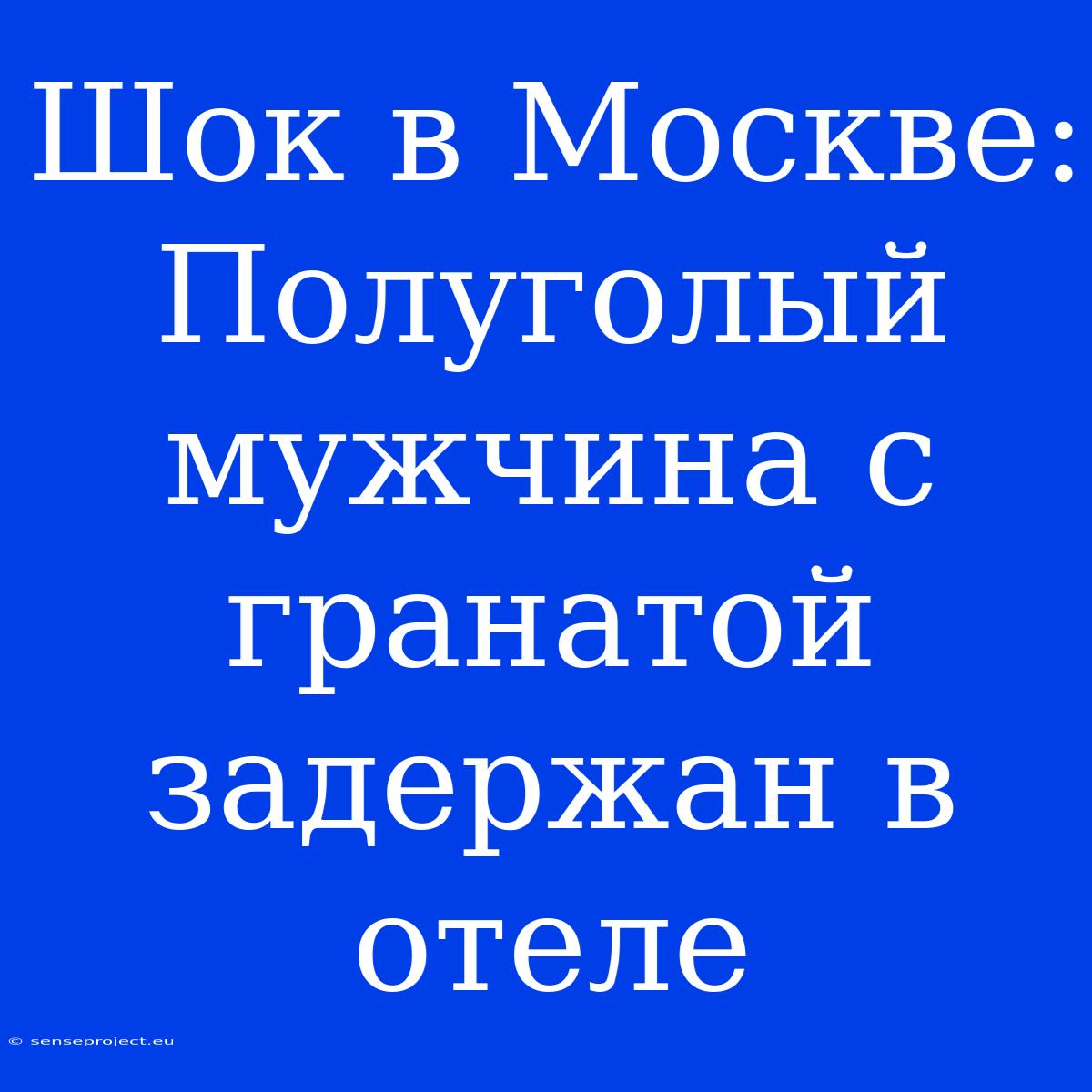 Шок В Москве: Полуголый Мужчина С Гранатой Задержан В Отеле