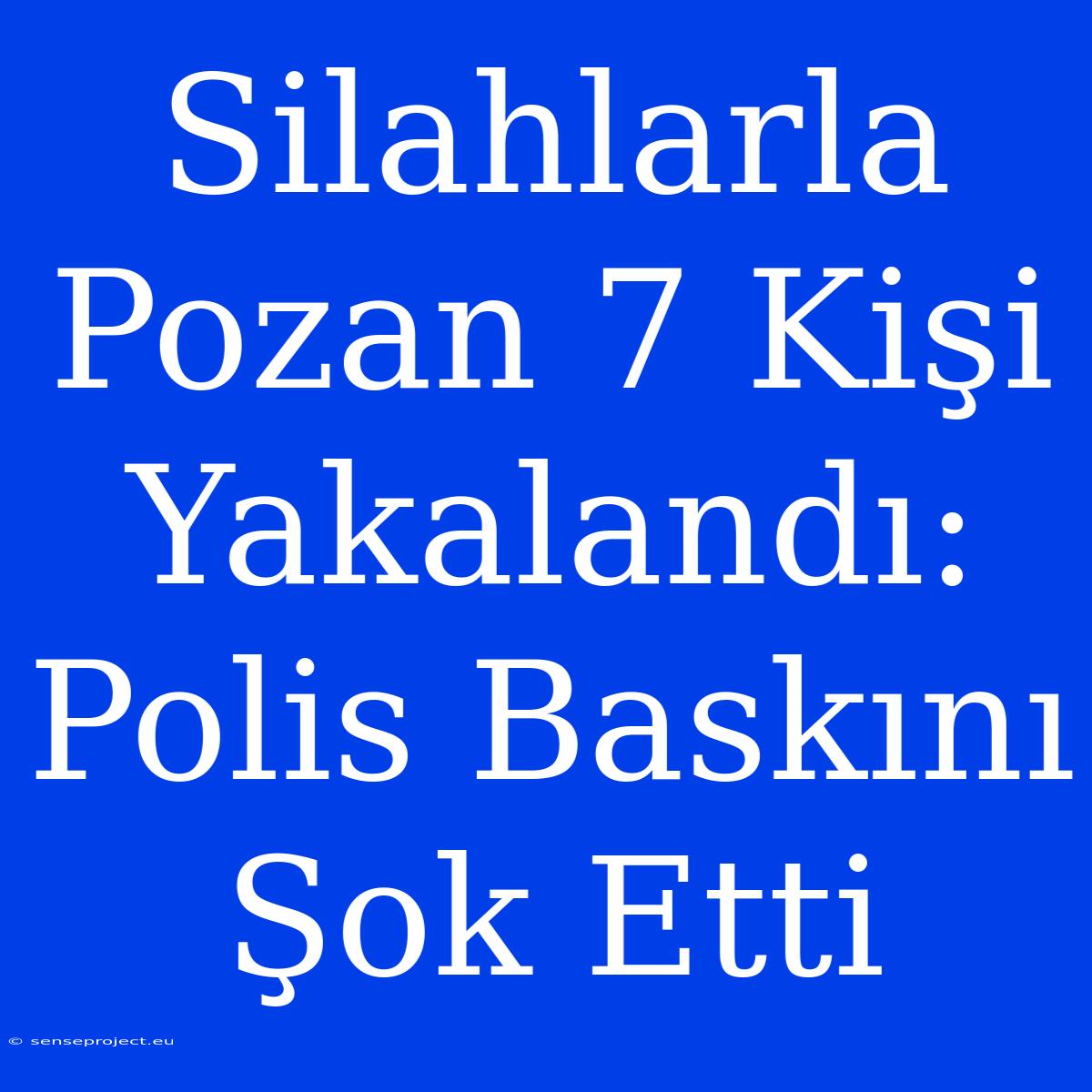 Silahlarla Pozan 7 Kişi Yakalandı: Polis Baskını Şok Etti