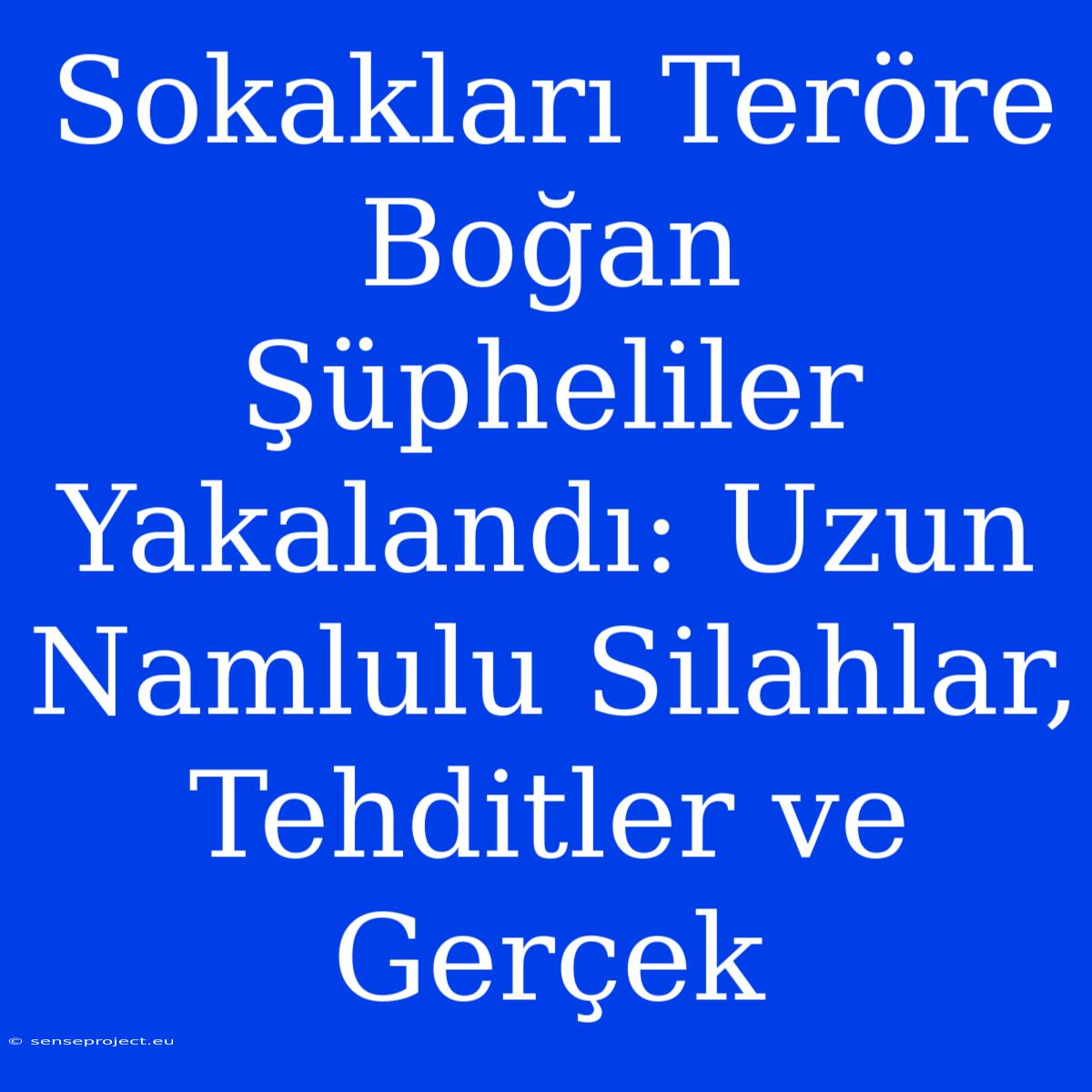 Sokakları Teröre Boğan Şüpheliler Yakalandı: Uzun Namlulu Silahlar, Tehditler Ve Gerçek