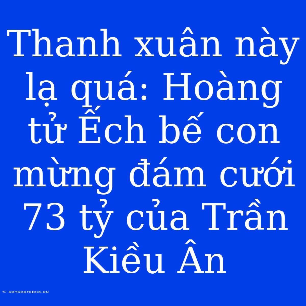 Thanh Xuân Này Lạ Quá: Hoàng Tử Ếch Bế Con Mừng Đám Cưới 73 Tỷ Của Trần Kiều Ân