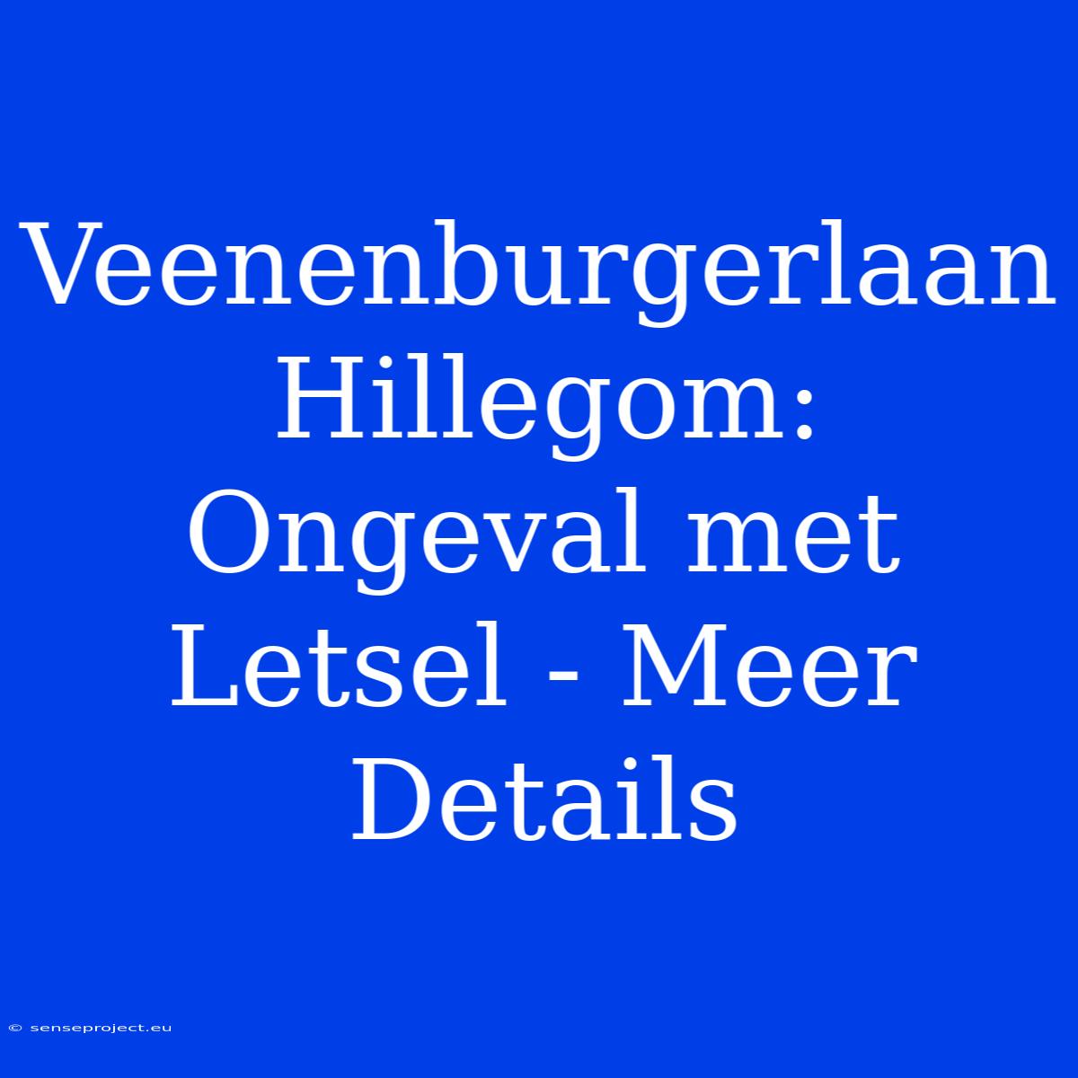 Veenenburgerlaan Hillegom: Ongeval Met Letsel - Meer Details