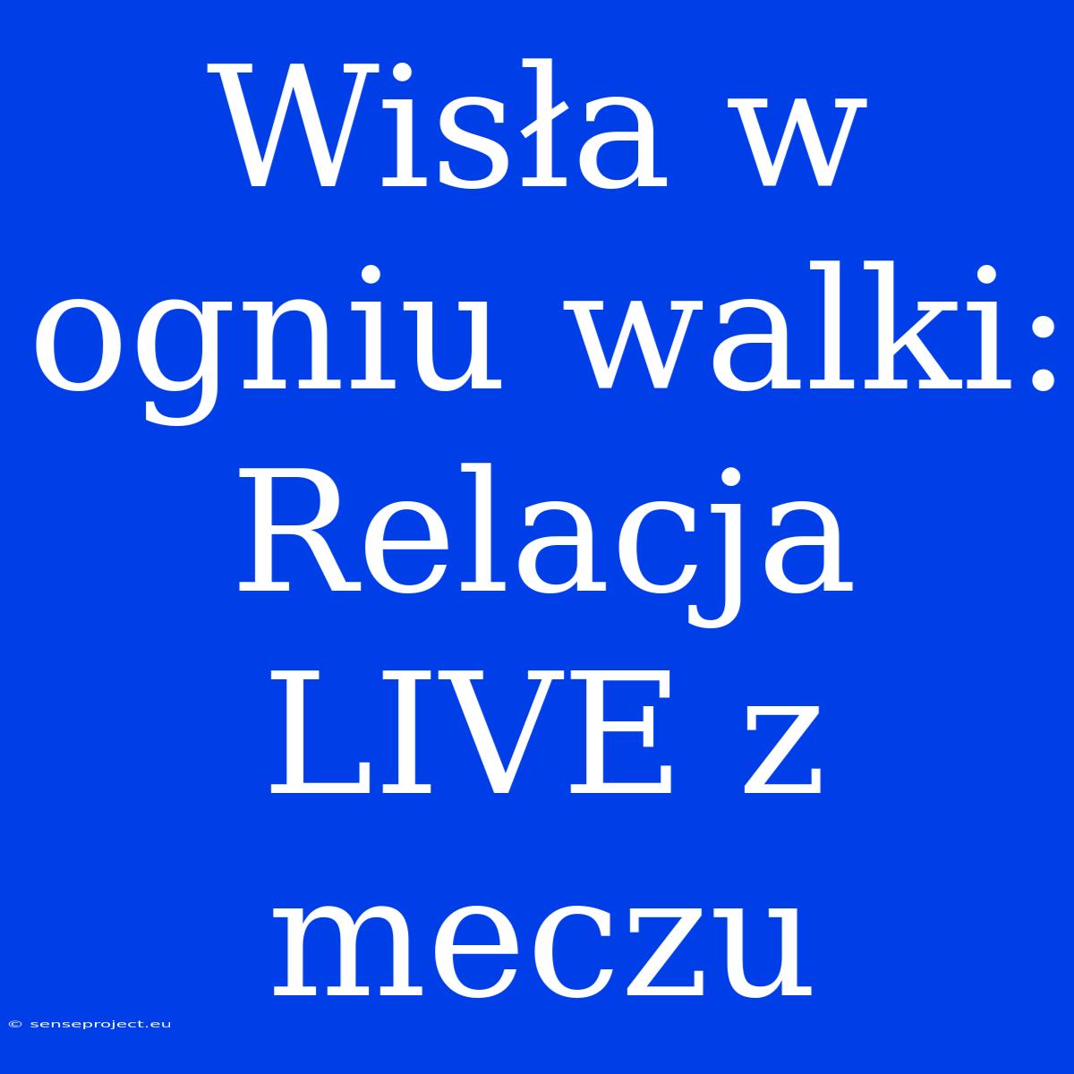 Wisła W Ogniu Walki: Relacja LIVE Z Meczu